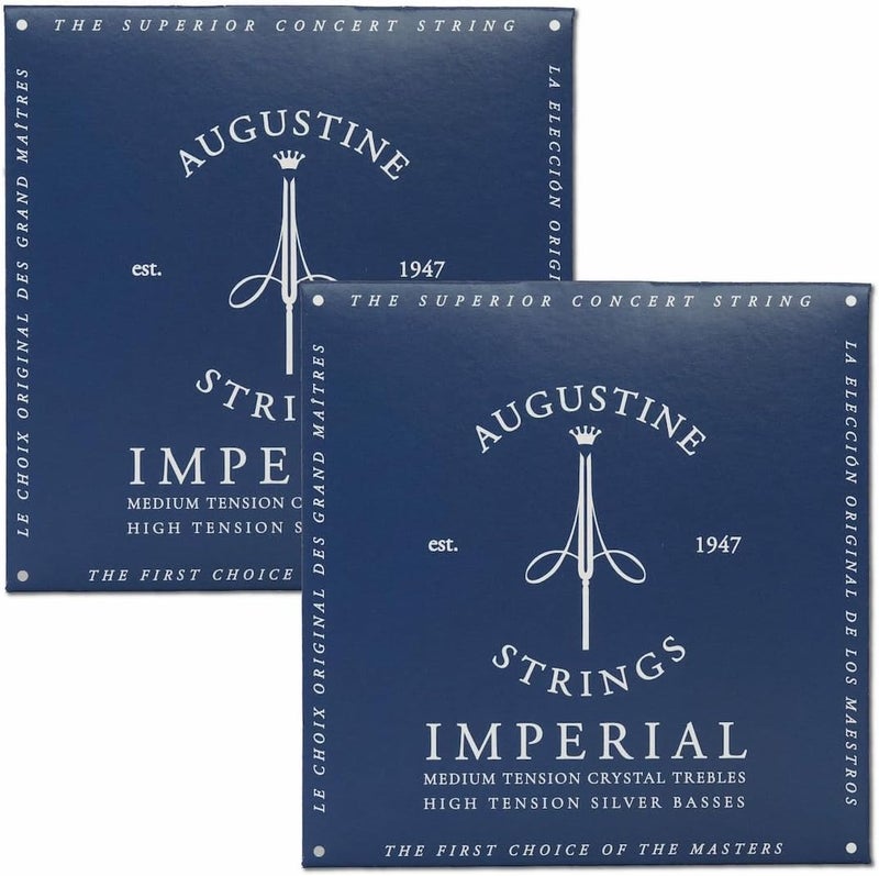 Augustine Strings Imperial High Tension - Premium Crystal Nylon Classical Guitar Strings - Produced in New York by the Manufacturer of the Original Nylon String - 2 Sets - Image 1